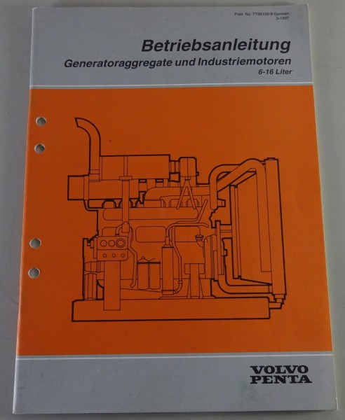 Betriebsanleitung Volvo Penta Generatoraggregate und Industriemotoren v. 03/1997