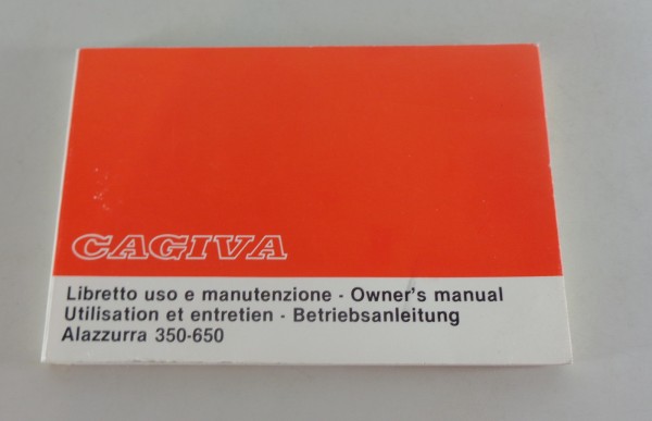 Betriebsanleitung / Handbook Cagiva Alazzurra 350 - 650 von 1984