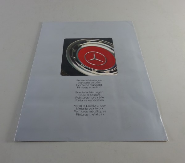 Prospekt Mercedes Benz Serien- / Sonder- / Metallic-Lackierungen Stand 05/1974
