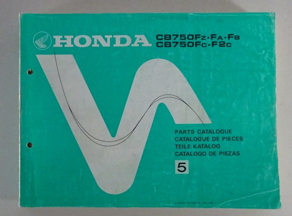 Teilekatalog / Parts List Honda CB 750 F + F2 Stand 1981