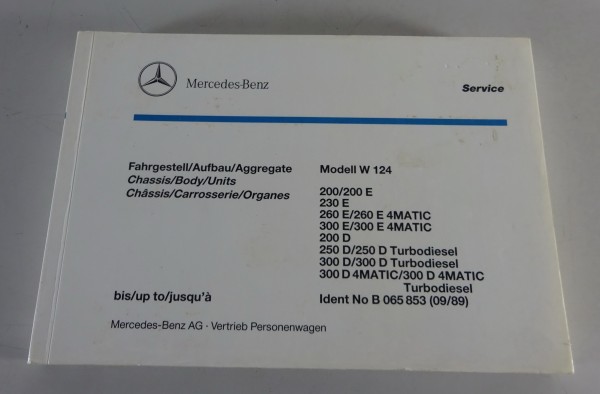 Bildkatalog Teilekatalog Mercedes-Benz W124 E200 / E230 / E260 etc. von 9/1990