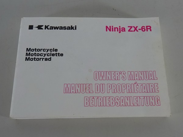 Betriebsanleitung / Handbuch Kawasaki Ninja ZX-6R Stand 10/2000
