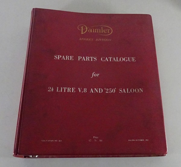 Parts Catalog / Teilekatalog Daimler 2,5 Liter V8 + 250 Saloon von 1963