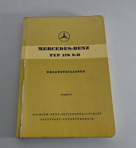 Teilekatalog Mercedes Benz 170 S-D W136 Diesel Stand 08/1953