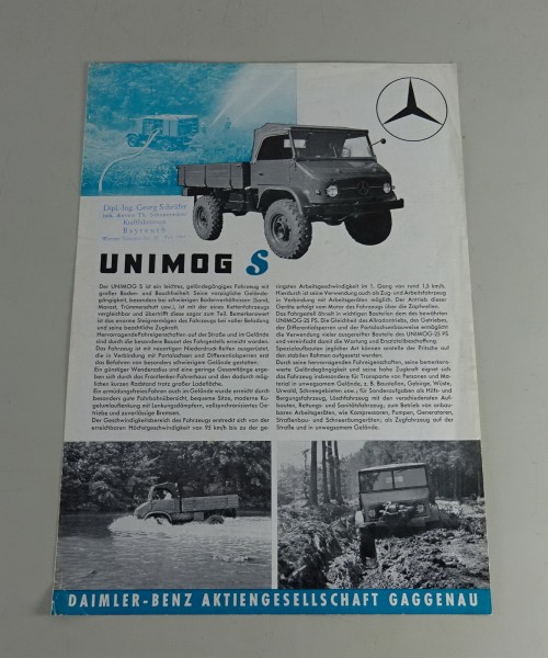 Prospektblatt Mercedes-Benz Unimog 404 S Stand 09/1955