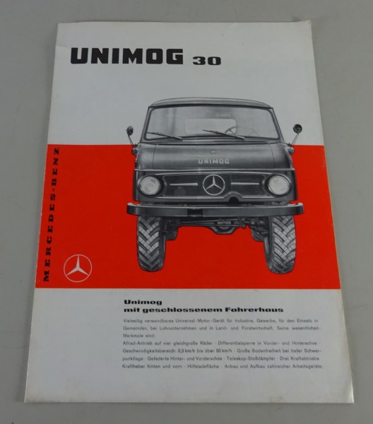 Prospekt / Broschüre Mercedes-Benz Unimog U30 Typ 411-117 Stand 11/1961