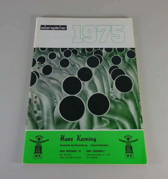 Handelskatalog Eberspächer Abgasanlagen / Schalldämpfer Stand 1975