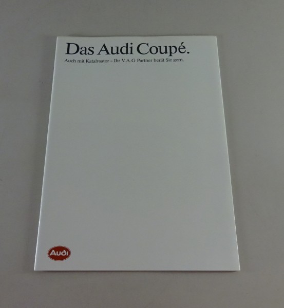 Prospekt / Broschüre Audi Coupé Typ 81 Stand 08/1985