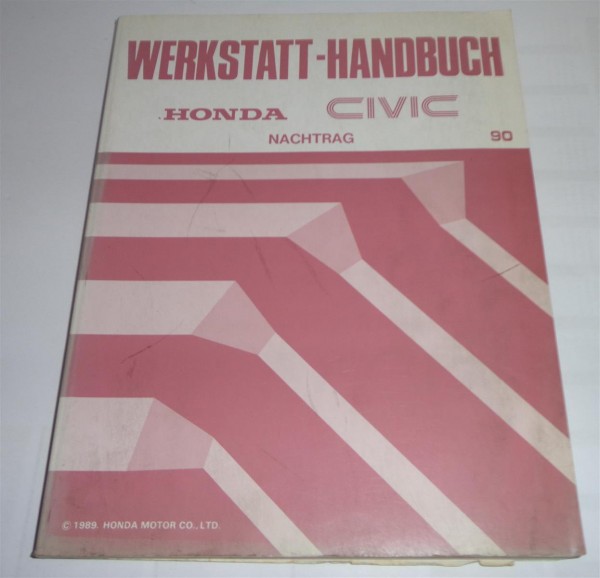 Werkstatthandbuch Nachtrag Honda Civic Modelljahr 1990 Ausgabe1989