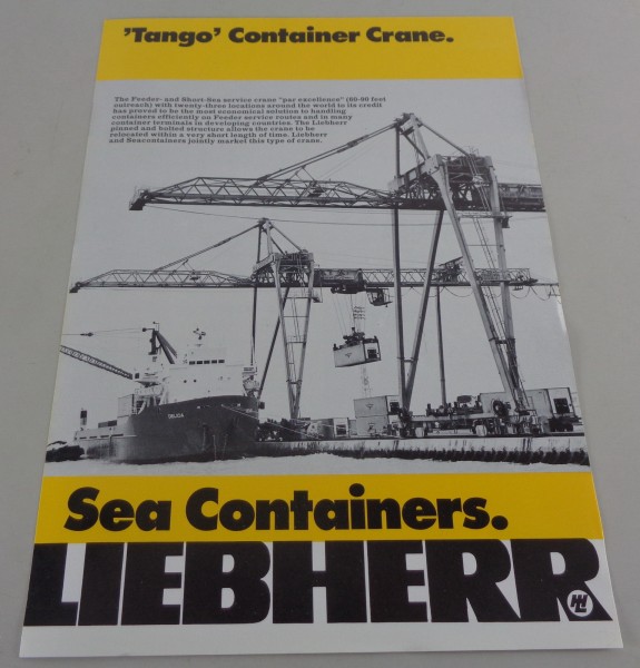 Prospekt / Broschüre Liebherr "Tango" Container Crane von 04/1977