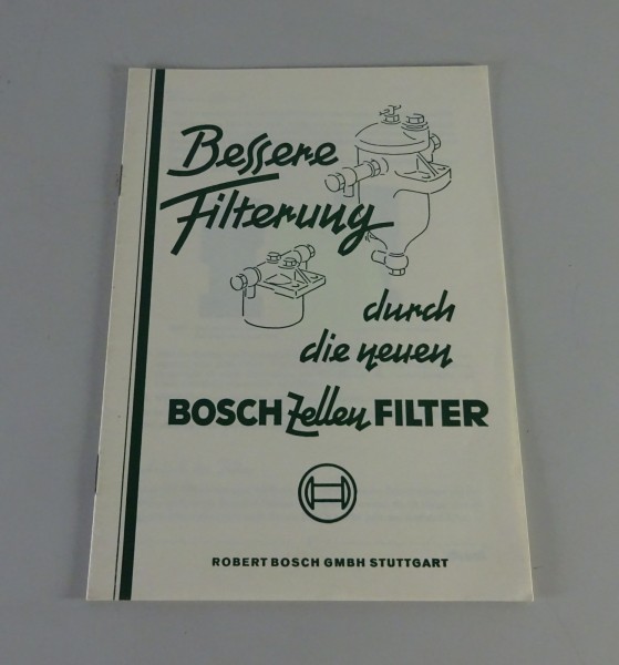 Handbuch Bosch Zellen-Kraftstofffilter Stand 09/1952