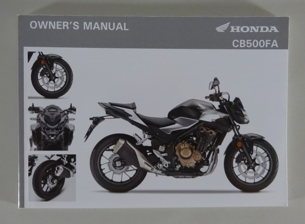 Owner's Manual / Handbook Honda CB 500 FA from 10/2018