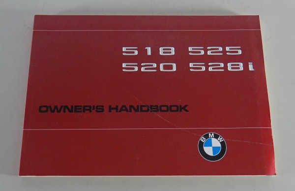 Owner's Manual / Handbook BMW 5-Series E12 518 / 520 / 525 / 528i from 08/1978