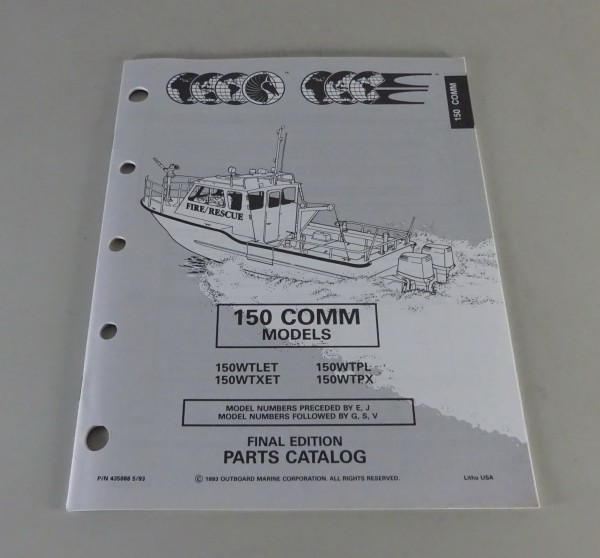 Teilekatalog Johnson Evinrude Außenborder / Outboards 150 Comm Models Stand 1993