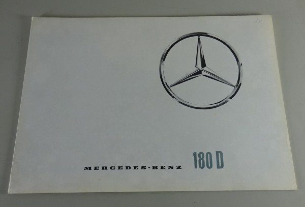 Faltprospekt Mercedes-Benz 180D Diesel W120 Ponton Stand 12/1961