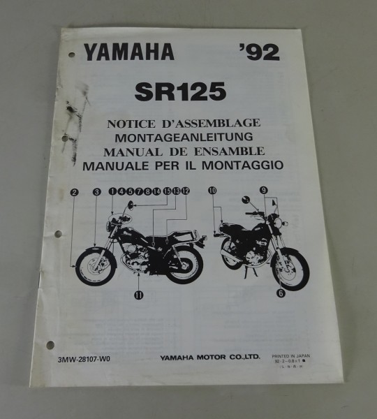 Montageanleitung / Set Up Manual Yamaha SR 125 Stand 1992