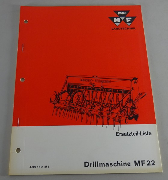 Teilekatalog Massey-Ferguson / MF Drillmaschine MF 22 Stand 01/1966