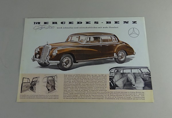 Prospektblatt Mercedes-Benz W187 220 / W186 300 / W188 300 S Stand 03/1954