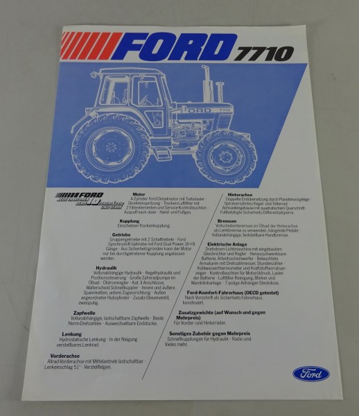 Prospekt / Datenblatt Ford Traktor 7710 Stand 06/1981