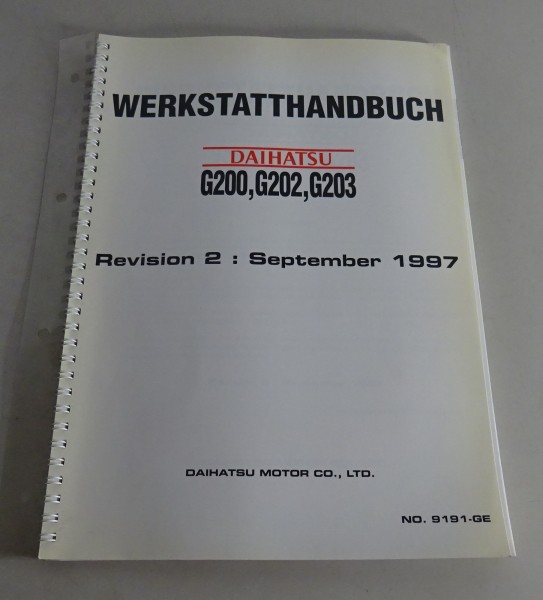 Werkstatthandbuch Daihatsu Charade G200 G202 G203 Stand 09/1997