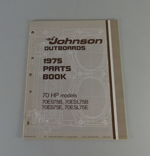 Teilekatalog OMC Johnson Outboards 70 PS Models Stand 03/1975