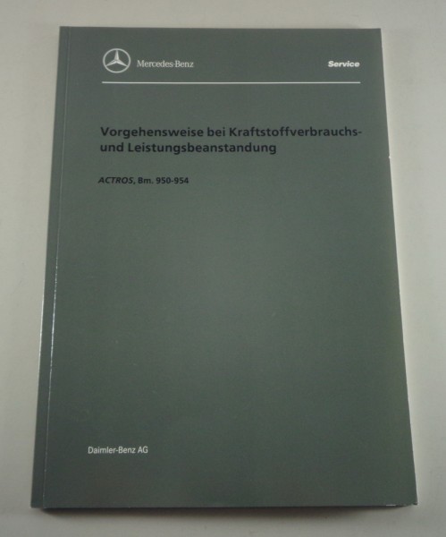 Werkstatthandbuch Mercedes Benz Actros Leistungsverlust 08/1998