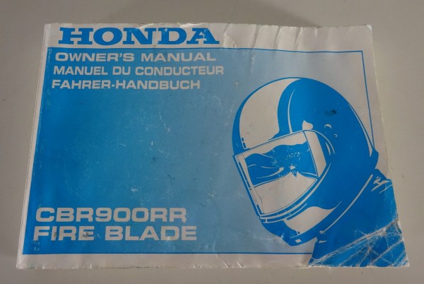 Betriebsanleitung / Handbuch Honda CBR 900 RR Fire Blade Stand 2000