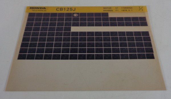 Microfich Ersatzteilkatalog / Teilekatalog Honda CB 125 J Stand 02/1979