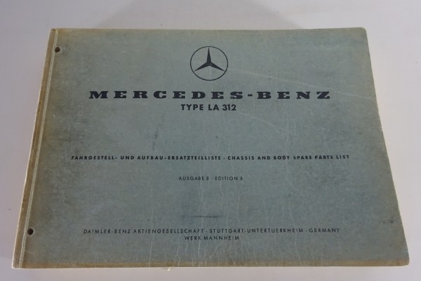 Teilekatalog Mercedes-Benz LA 312 mit OM 312 Stand 07/1957 (20018)