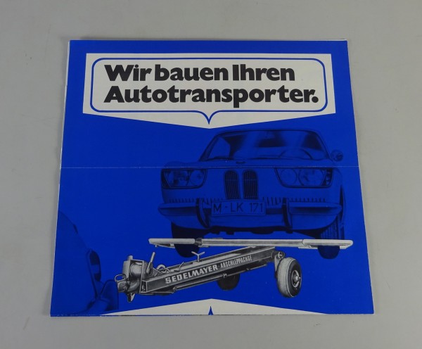 Prospekt / Broschüre Sedelmayer Abschleppachse & Trailer Stand 1972