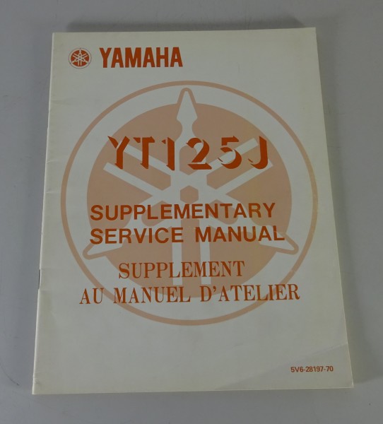 Supplementary Service Manual Yamaha YT 125 (J) Tri-Moto from 07/1981