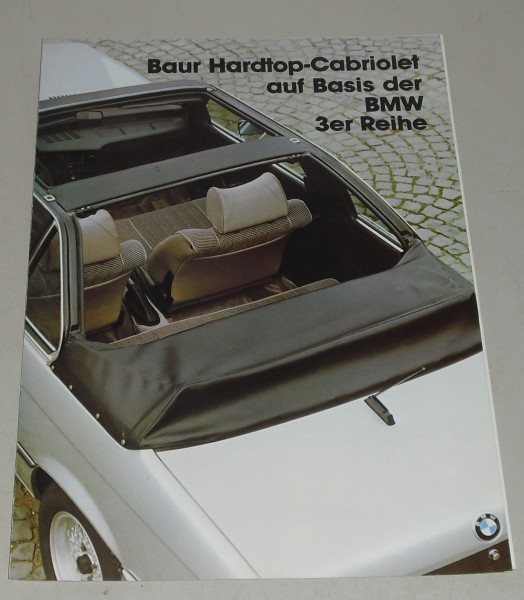 Prospekt / Brochure BMW 3er E21 Baur Cabrio 315 316 318 320 323i