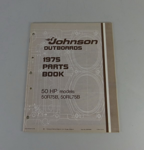 Teilekatalog OMC Johnson Outboards 50 PS Models von 03/1975