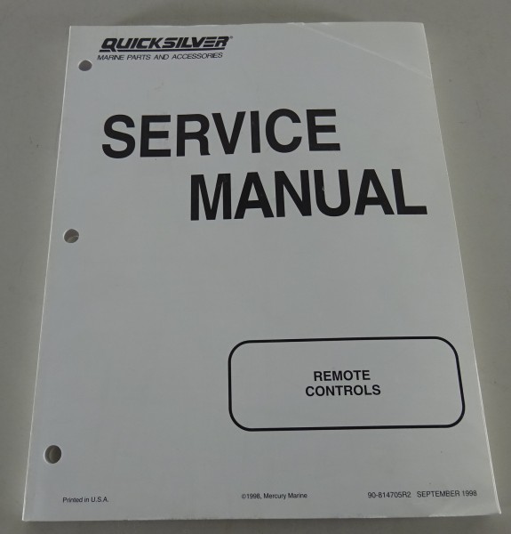 Workshop Manual / Service Manual Mercury Marine Fernsteuerungen Stand 09/1998