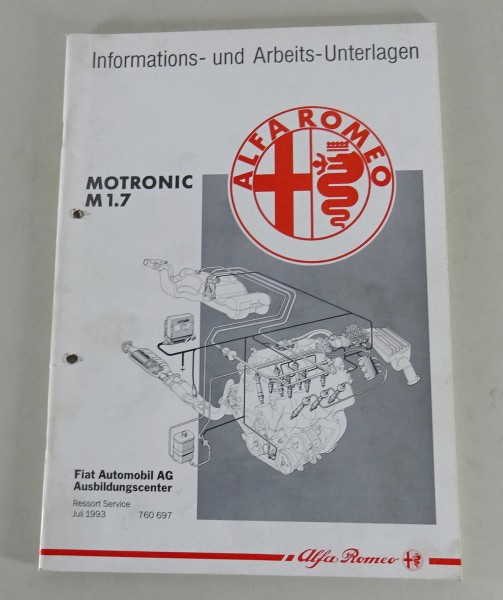Werkstatthandbuch / Schulungsunterlage Alfa Romeo 164 Motronic M 1.7 von 07/1993