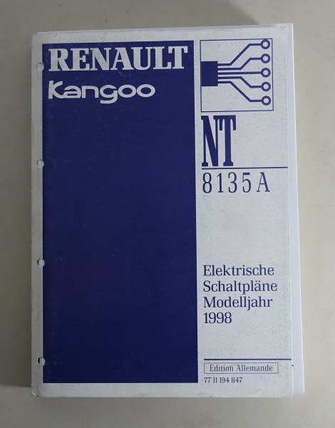 Werkstatthandbuch Renault Kangoo Elektrische Schaltpläne Stand 1998