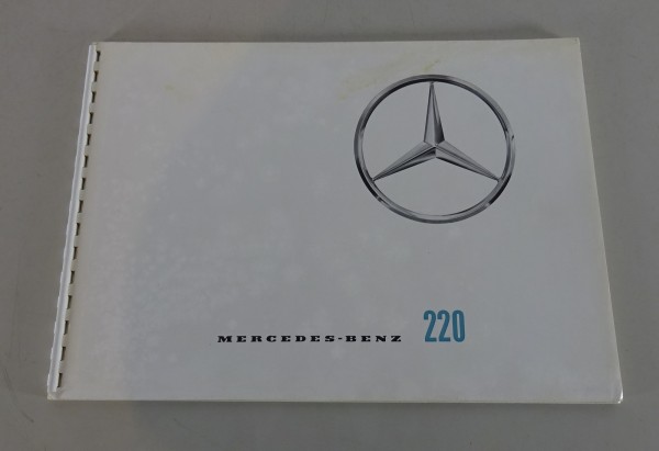 Prospekt / Katalog Mercedes Benz 220 Heckflosse W111 Ausgabe 07/1959