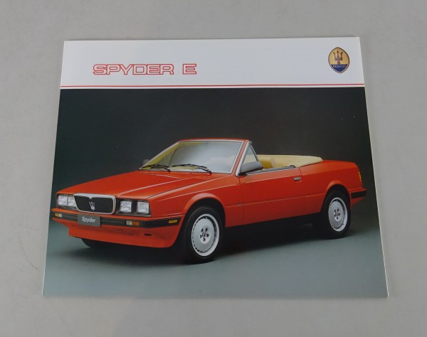 Prospekt / Broschüre Maserati Spyder E Cabriolet Stand 1984 Englisch