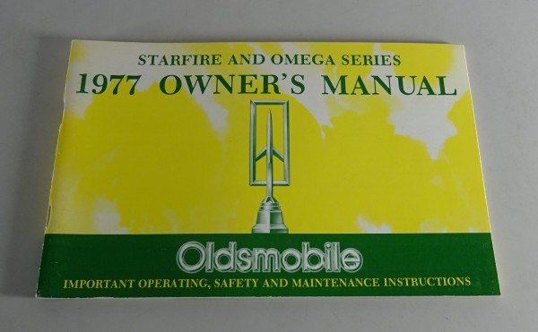 Owner´s Manual / Handbook Oldsmobile Starfire & Omega Series Stand 1977
