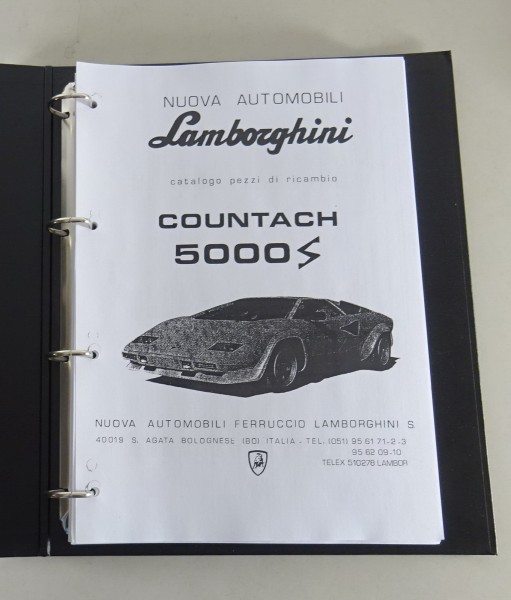 Teilekatalog / Spare Parts Lamborghini Countach 5000 S Stand 1984
