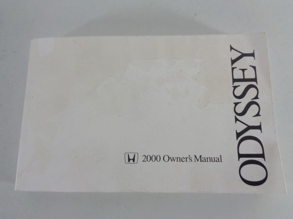 Owner's Manual / Handbook Honda Odyssey printed 02/2000