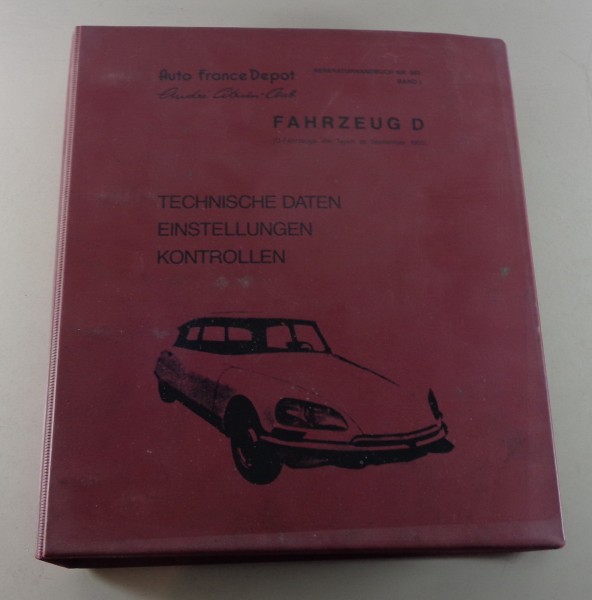 Werkstatthandbuch Reparaturhandbuch Citroen DS 19 / 20 / 21 ab Baujahr 1965