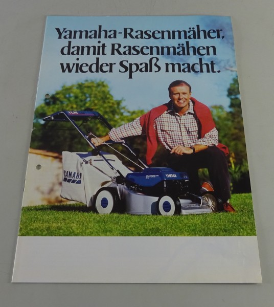 Prospekt / Broschüre Yamaha Rasenmäher-Programm Stand 1988