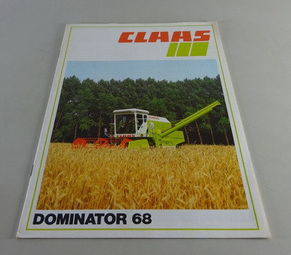 Prospekt / Broschüre Claas Mähdrescher Dominator 68 Stand 09/1983