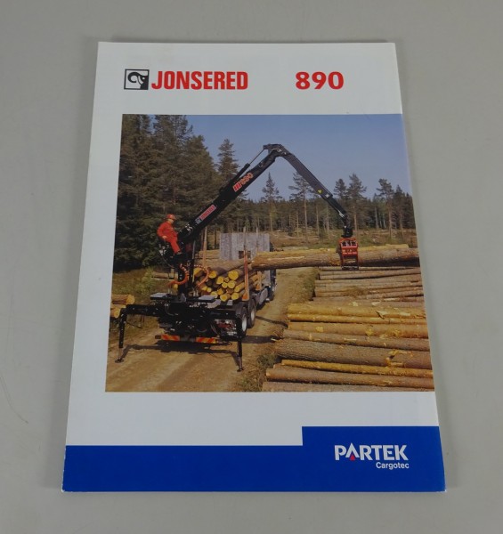 Prospekt / Broschüre JONSERED Ladekran 890 Stand 05/1997