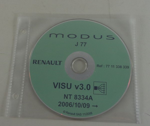 Schaltpläne auf CD Renault Modus J 77 - Modelljahr ab 10/2006