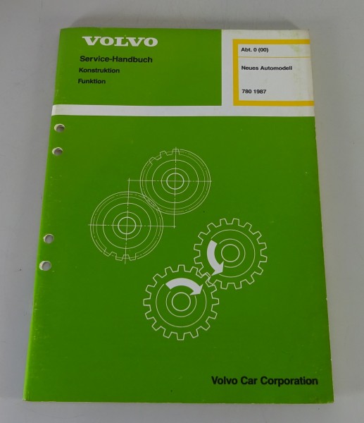 Werkstatthandbuch Volvo 780 Bertone Coupe Neuheitenvorschau Modelljahr 1987