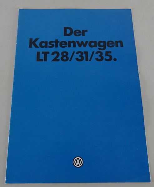 Prospekt / Broschüre Volkswagen VW LT 28 / 31 / 35 Kastenwagen Stand 08/1980