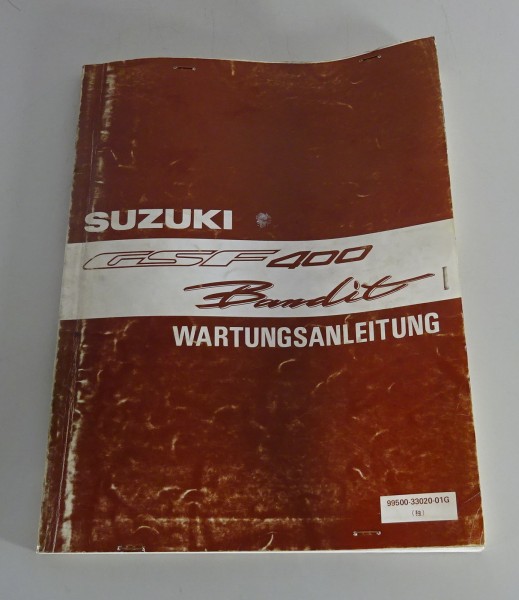 Werkstatthandbuch / Wartungsanleitung Suzuki GSF 400 Bandit Stand 08/1990