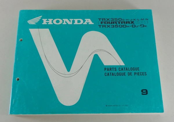 Teilekatalog / Parts Catalog Honda Quad TRX 350 / Fourtax 4x4 von 1991